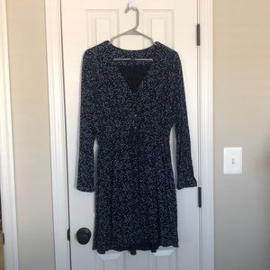 navy blue with flowers long sleeve